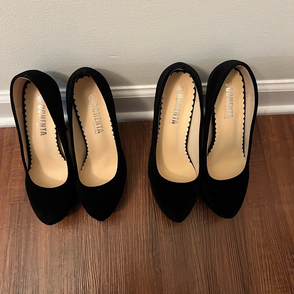 Chic Black Pointed Toe Heels